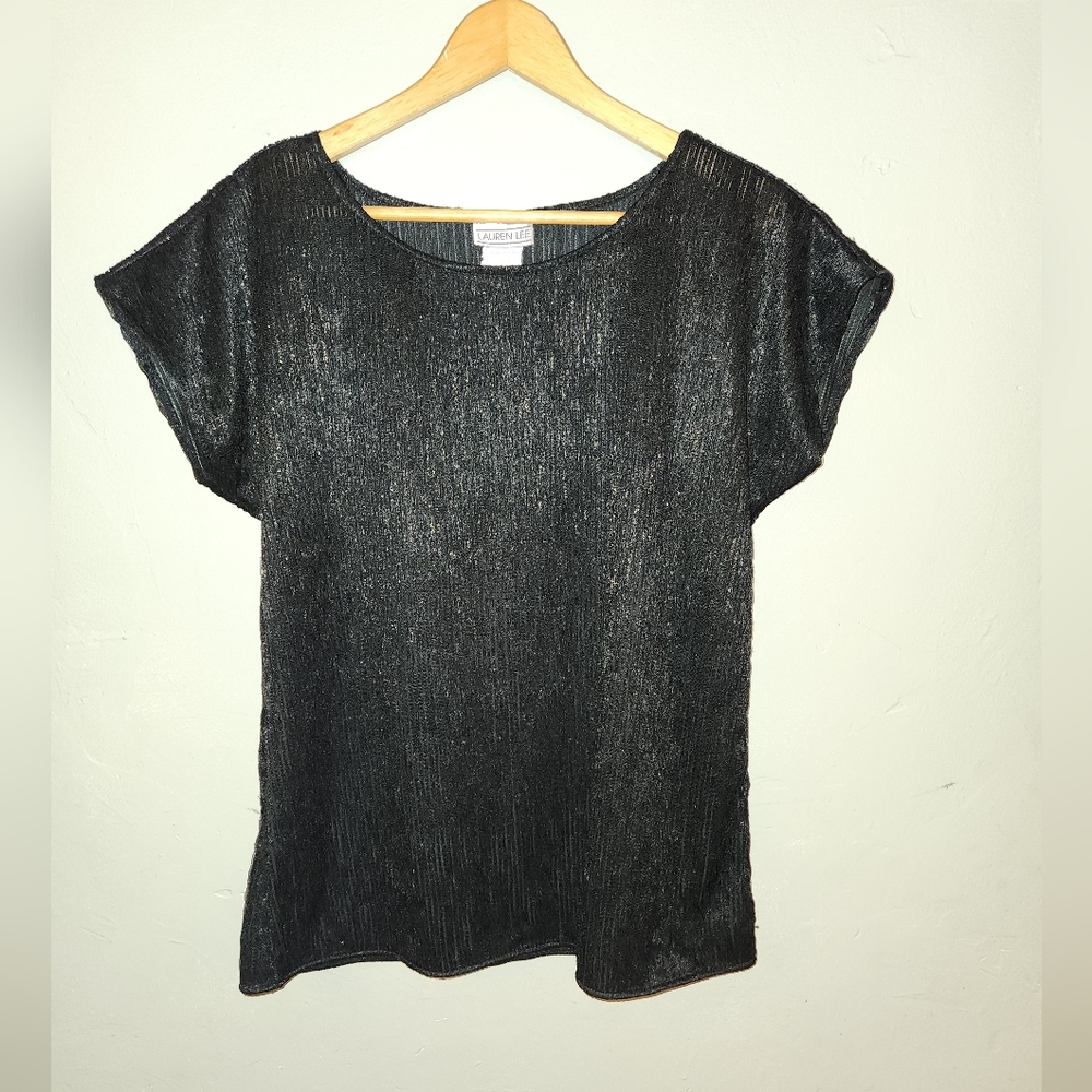 Lauren Lee Shimmering Black Tee
